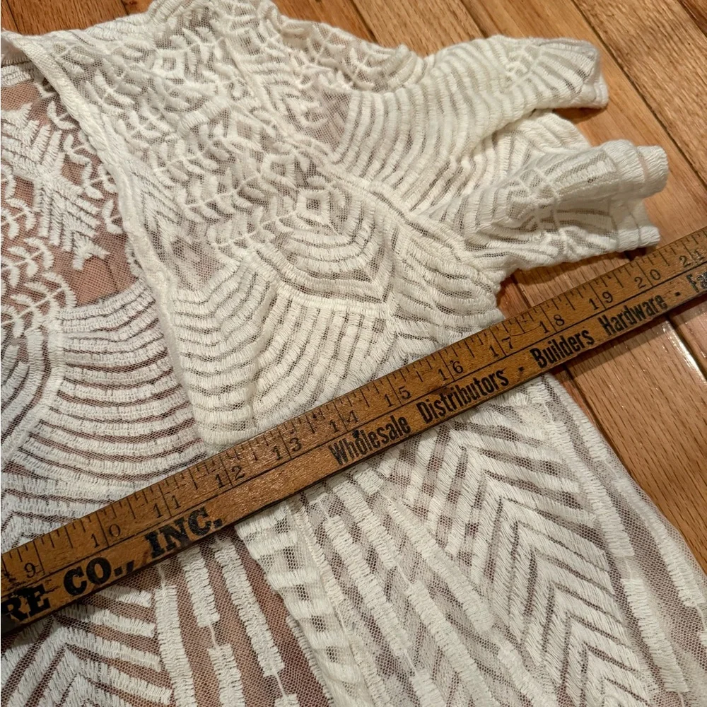 White Lace Swim Cover-Up festival layer Size S boho concert